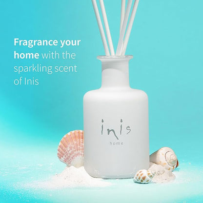 Inis the Energy of the Sea Reed Diffuser Set - Oil Diffuser - Ocean Fresh Fragrance for Home - Includes Fiber Reed Sticks, Fragrance Oil & Glass Bottle