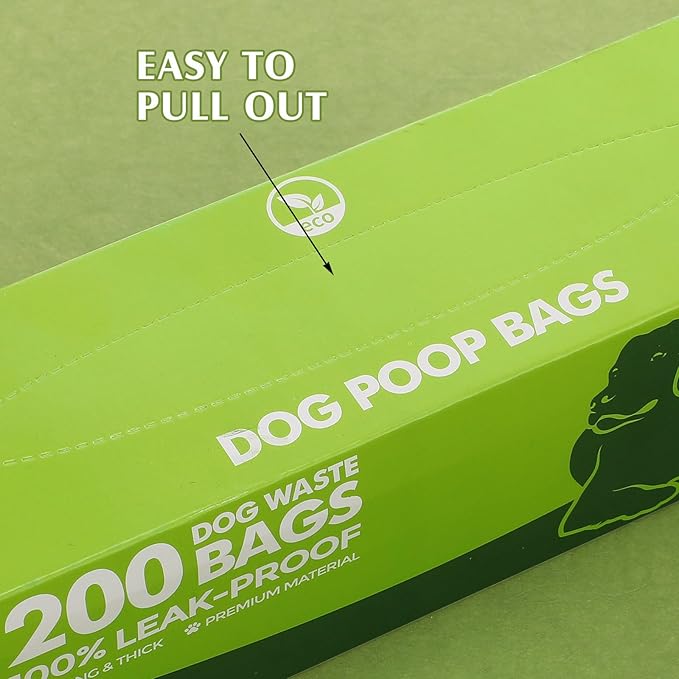 Harloon 6000 Counts Dog Poop Waste Bags 30 Rolls Extra Thick Strong Leak PET Proof Bags Disposable Bulk Universal Doggy Roll Waste Box for Puppy Outdoor Walking Travel(Bule,12 x 8 Inches)-Mewly Pet
