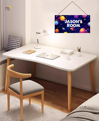 Personalized Sign, Stars Signs,Custom Name Sign,Wall Door Sign For Boys Room, Nursery Art For Kids Room Outer Space Theme Decor Astronaut Stickers For Girls Bedroom Little Man Cave