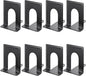 MaxGear 8.5 in Extra Large Heavy Duty Metal Book Ends, Classic Black Premium Bookends for Shelves, Non-Skid Bookend, Book Stopper for Books/Movies/CDs/Games, 8.5 x 5.9 x 7.8 in,4 Pairs