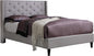 HomeLife furBed00007_Cloth_LightGrey_Full Platform Bed, Grey