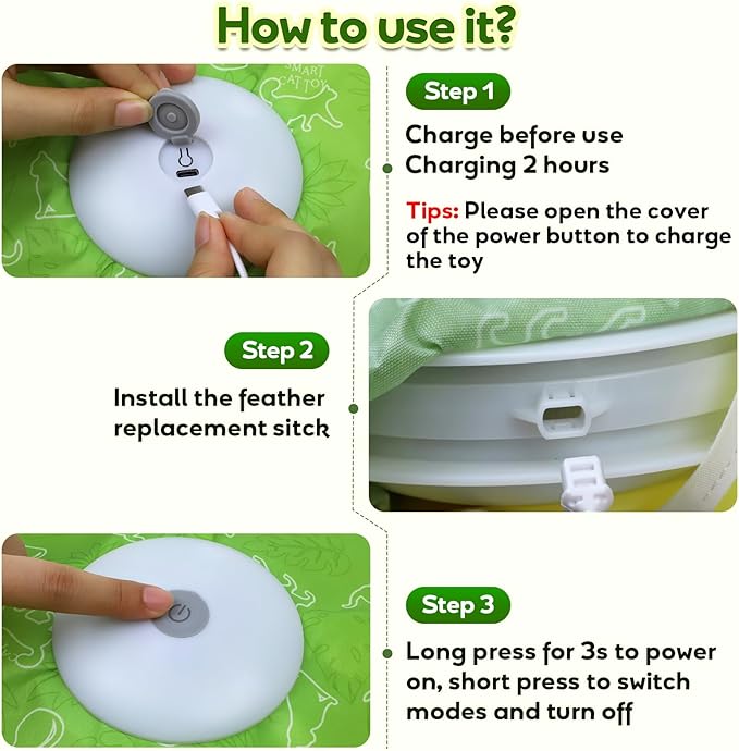 Interactive Cat Toys, Motion Activated, Moving Feather, Real Mouse Squeaky, Hide and Seek Cat Toys for Indoor Cats-Mewly Pet