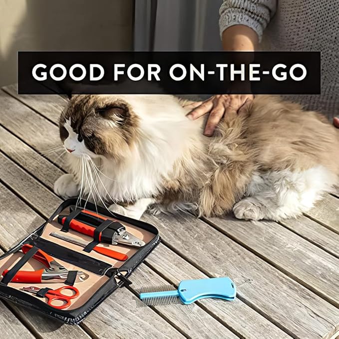 Pet Care Pedicure Kit for Dogs, Cats, Birds and Reptiles - Nail Clippers, File and Scissors Style Clippers Plus Case (3 Nail Clippers Plus Nail File)-Mewly Pet