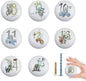 8Pack1.5 Ceramic Unique Cabinet Knob Blue Bear with Flowers Number Safari Animal Kids Room Wardrobe Dresser Drawer Knobs Handle Pulls