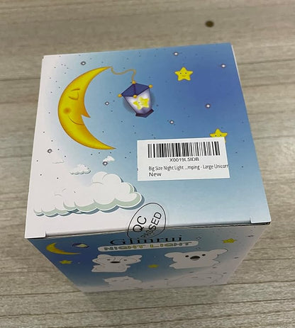 Large Unicorn Night Lights for Kids, 9 Colors silicone Bedside Table Lamps Baby Bedroom Lighting Nursery Children Tap lamp for Toddlers Boys Girls Adults Student Elder Bathroom Outdoor - Large