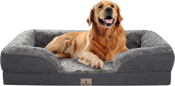 Orthopedic Dog Bed for Extra Large Dogs - XL Washable Dog Sofa Beds Large, Supportive Foam Pet Couch Bed with Removable Washable Cover, Waterproof Lining and Nonskid Bottom-Mewly Pet