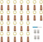YJFWAL 24Pack 20LED Wine Bottle Lights with Cork, Silver Copper Wire Fairy Mini String Lights, Battery Operated for DIY, Party, Wedding, Christmas, Halloween Decor (Warm White)