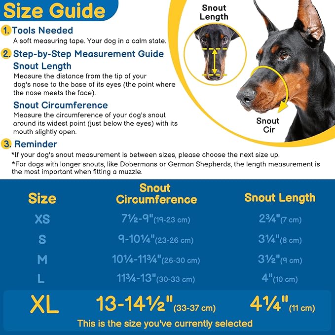 BARKLESS Basket Muzzle for Large Dogs, Humane Muzzle to Prevent Biting and Scavenging, Snap-on Treat Cover Helps Dogs Acclimatize Mouth Cover, Adjustable Mouth Guard for Positive Training, Grooming-Mewly Pet