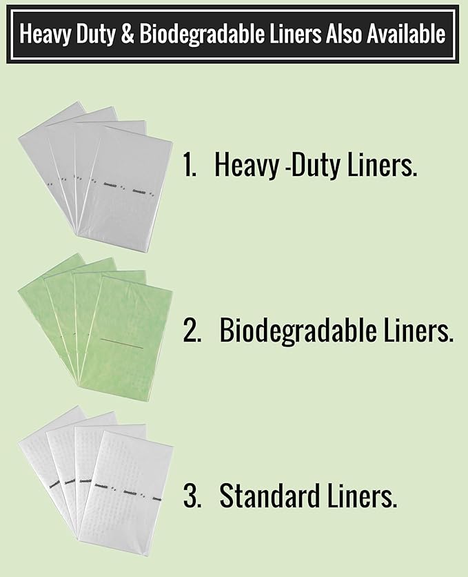 V2 Deluxe Cat Litter Box Starter Kit, Includes 56ct Disposable Standard Sifting Liners, White-Mewly Pet