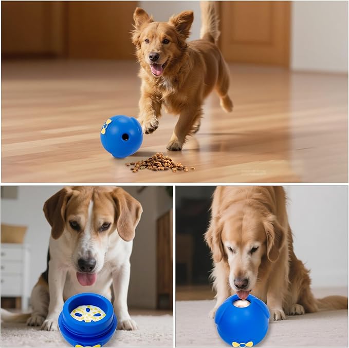 Yipetor Interactive Treat Dispensing Dog Toy, Large 3IN1 Dog Enrichment Toy, Tough Rubber Chew Ball Dog Treat Frozen Puzzle Toys for Large Medium Breeds - Keep Them Busy/Anxiety Relief/Feeding Slow-Mewly Pet