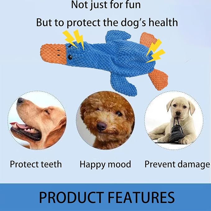 No Stuffing Dog Toys 3 Pack, Squeaky Dog Toys for Large Dogs, Plush Toys for Aggressive Chewers Small Medium Large Breeds, Puppy Chew Toys for Teething (Pineapple Plaid)-Mewly Pet