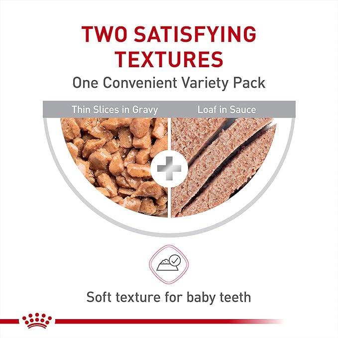 Royal Canin Feline Health Nutrition Kitten Wet Food Variety Pack, 12 Pack, 2 Varieties, 3 oz Cans-Mewly Pet