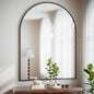 HARRITPURE 36"x48" Arched Bathroom Mirror - Black Wall Mounted Vanity Mirror Aluminum Alloy Frame Large Arch Wall Mirror for Living Room, Bedroom and Entryway
