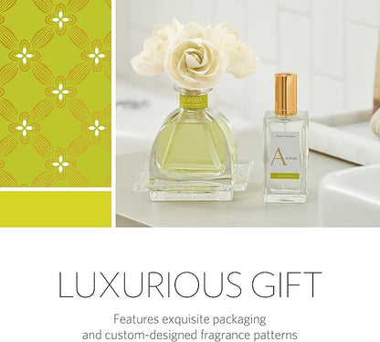 AGRARIA AirEssence Flower and Reed Diffuser Set, Handmade Sola Flower Botanical Home Fragrance Set, Scented Oil Reed Diffuser Gift for All Occasions