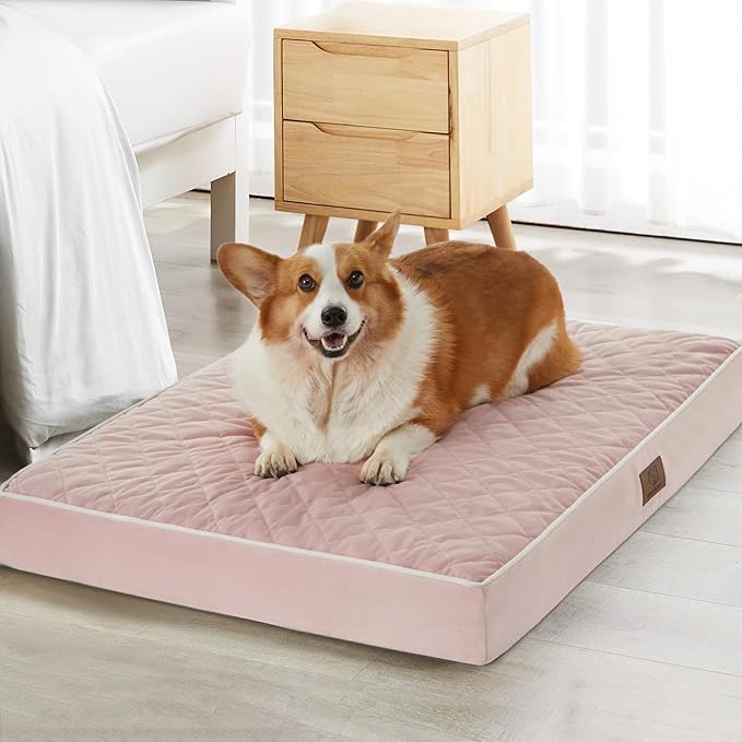 WNPETHOME Orthopedic XXL Dog Beds Large Sized Dog, Waterproof Extra Large Dogs Bed with Removable Washable Cover, Multi-Needle Quilting Dogs Crate Bed-Mewly Pet