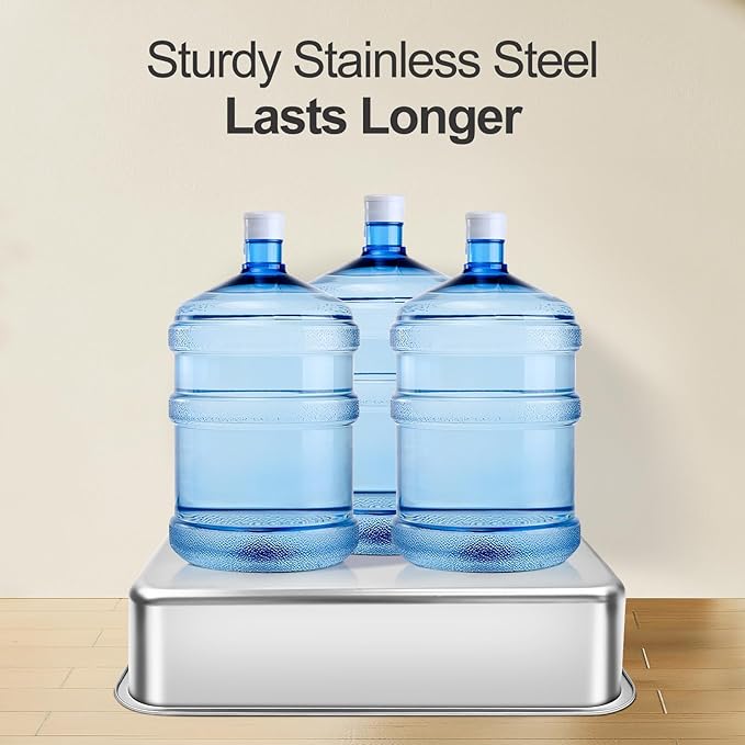 Sousia 2 Packs XL Stainless Steel Cat Litter Box with Lid High Sides, Extra Large Metal Litter Box, Non-Sticky Anti-Leakage Easy Cleaning for Large & Multiple Cats,Scoop Included-Mewly Pet