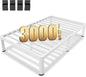MAF 14 Inch Twin XL Metal Platform Bed Frames White with Round Corner Legs, 3000 LBS Heavy Duty Steel Slats Support, Noise Free, No Box Spring Needed, Easy Assembly