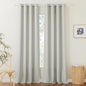 RYB HOME Linen Curtains 108 inches Long, Breathable Vintage Flax Linen Fabric Light Filtering Half Privacy Protected for Sliding Door Living Room Farmhouse, W 52 x L 108 inch, 2 Panels, Grey