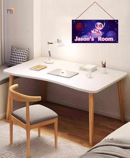 Personalized Universe Sign Astronaut Themed For Kids Room Door Art Décor for Little Man Cave,Custom Name Rocket Wall Decor Decorative Plate for Boys Room Girls Bedroom