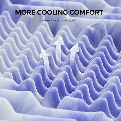 Dreamsmith 3 Inch 7-Zone King Memory Foam Mattress Topper, Cooling Gel Infused Foam Mattress Topper King for Pressure Relief, CertiPUR-US Certified