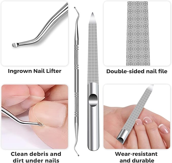 Toenail Clippers for Ingrown Thick Toenails, 16mm/37mm Wide Opening Heavy Duty Toe Nail Clippers for Men Thick Nails with Long Handle, 45 Degrees Very Sharp Slanted Curved Blade Toenail Clippers-Mewly Pet
