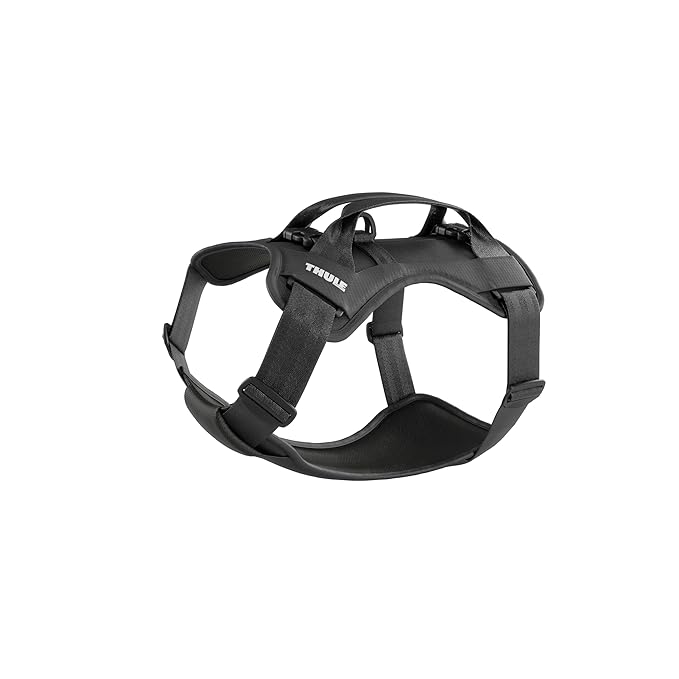 Thule Cappy Dog Harness M - Crash-Tested for Safety - Seatbelt passthrough - Adjustable & Easy to Clean - Padded Breathable mesh Panels - Leash Loop - Step-in Design-Mewly Pet