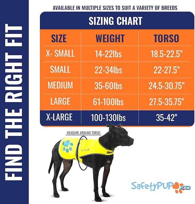 Dog Reflective Vest – Hi-Vis Fluorescent Visibility That Helps to Safeguard Your Pet On/Off Leash in Urban & Rural Areas (Yellow, X-Large)-Mewly Pet