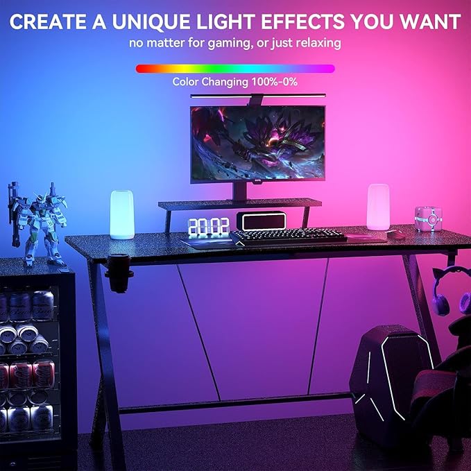 Touch Bedside Table Lamp, [Sleek Design & RGB Mode] 3 Way Dimmable Small Lamp for Bedroom, LED Lamp with Warm White Lights, Multi-Color Smart Nightstand Lamp for for Living Room Home Gifts