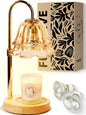 Flower Candle Warmer Lamp with Timer Dimmable, Christmas Birthday Gifts for Women Mom, Candle Warming Light Height Adjustable, Wax Melt Warmer for Jar Scented Candles, Housewarming Candle Lamp