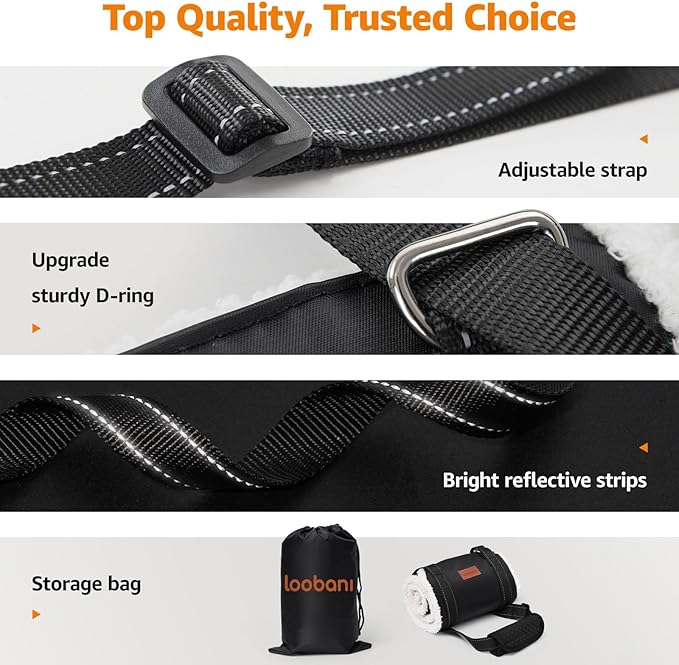 LOOBANI Portable Dog Sling for Back Legs, Hip Support Harness to Help Lift Rear for Canine Aid Old K9 Cruciate Ligament Rehabilitation-Mewly Pet