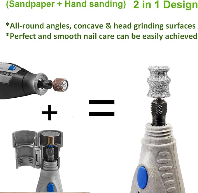 Diamond Dog Nail Grinder for Dremel, Diamond Nail Drill Bits for Dogs&Pets Nail Care, 1/8'' Nail Dremel Tool for Dogs, for Animals Nail Care & Home Grinder Tools-Mewly Pet