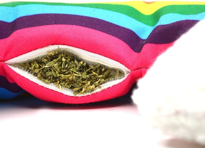 Meowijuana Kicker Toy for Cats | Get Kickin' Rainbow | Refillable Kicker Catnip Toy | Promotes Play and Cat Health | Includes Potent Hand Harvested Catnip Grown in North America-Mewly Pet