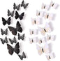 24pcs 3D Vivid Special Man-Made Lively Butterfly Art DIY Decor Wall Stickers Decals for Nursery, Bathroom, Office, 3D Crafts