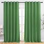 NICETOWN Room Darkening Curtains for Room Divider, Grommet Thermal Curtains Light & Sound Reducing Window Treatments for Sliding Glass Door, W66 x L118, Forest Green, 2 Panels