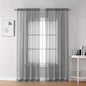 Chyhomenyc Charcoal Grey Sheer Curtains 78 Inches Long 2 Panels Set for Living Room, Light Filtering Voile Lightweight Bedroom Curtains, Rod Pocket Solid Window Treatment Drapes, Each 42W x 78L