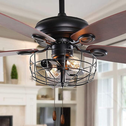 Ceiling Fan Pull Chain 12 inch Wooden Pull Chain Extension Fan Chain Extender Ceiling Fan Pulls Ornament with Ball Fan Chain Connector for Ceiling Fan Light, 1PCS (Walnut Wood)