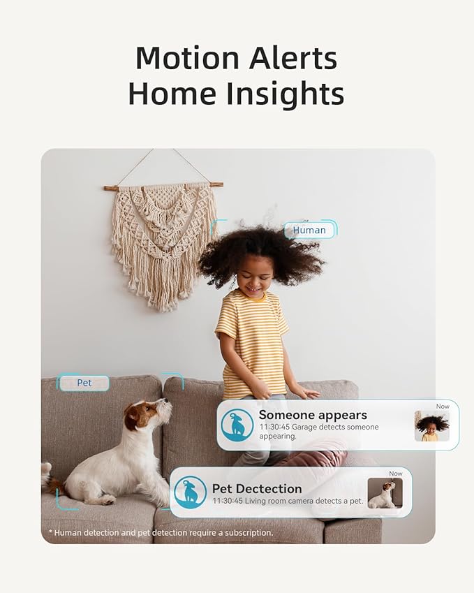 blurams Indoor Security Camera, 5GHz/2.4GHz Dual-Band, 2K PZT Pet Camera with Phone App, 360° Cameras for Home Security, 2-Way Audio, Motion Tracking, Night Vision, Siren, Cloud&SD-Mewly Pet