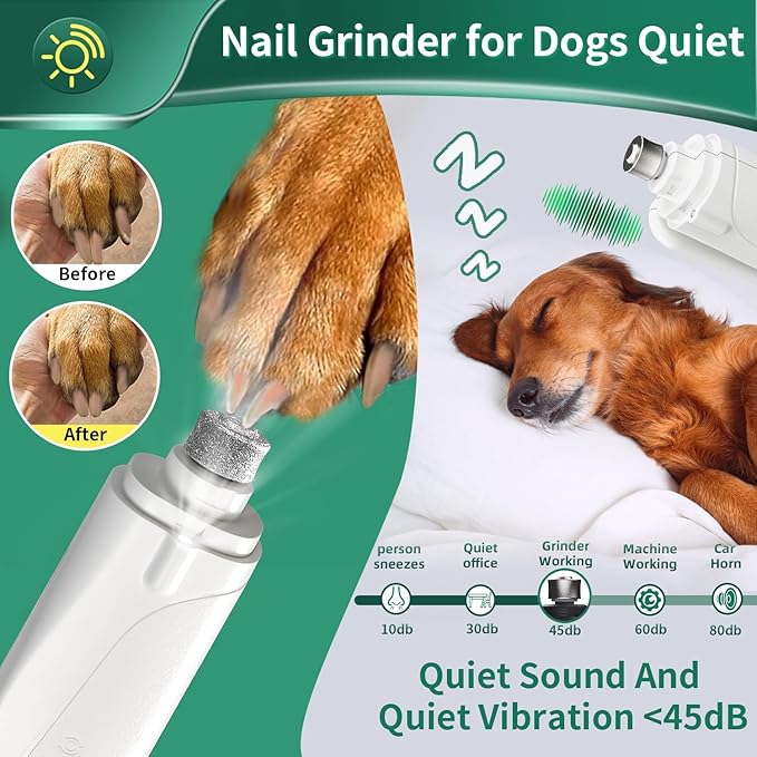 2 in 1 Dog Nail Clippers & Cat Nail Clippers Trimmers for Large Medium Small Dogs Cats Claw Trimmer Quick Sensor and Safety Guard USB Rechargeable Dogs Nail Trimmer with Catcher & 2 LED Lights-Mewly Pet