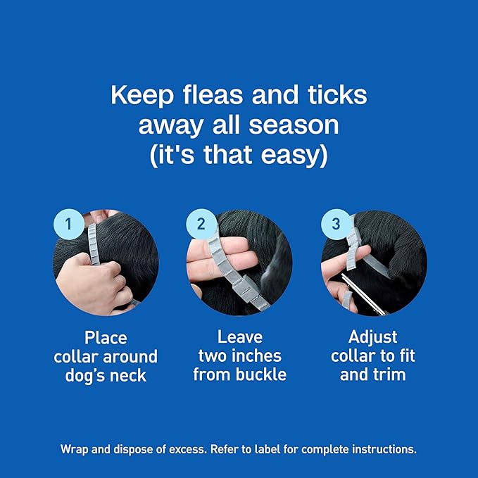 Adams Flea & Tick Collar Plus for Dogs & Puppies |2 Pack |12-Month Protection |One Size Fits All Dogs & Puppies 12 Weeks and Older |Kills Fleas and Ticks |Repels Mosquitoes (excluding California)-Mewly Pet