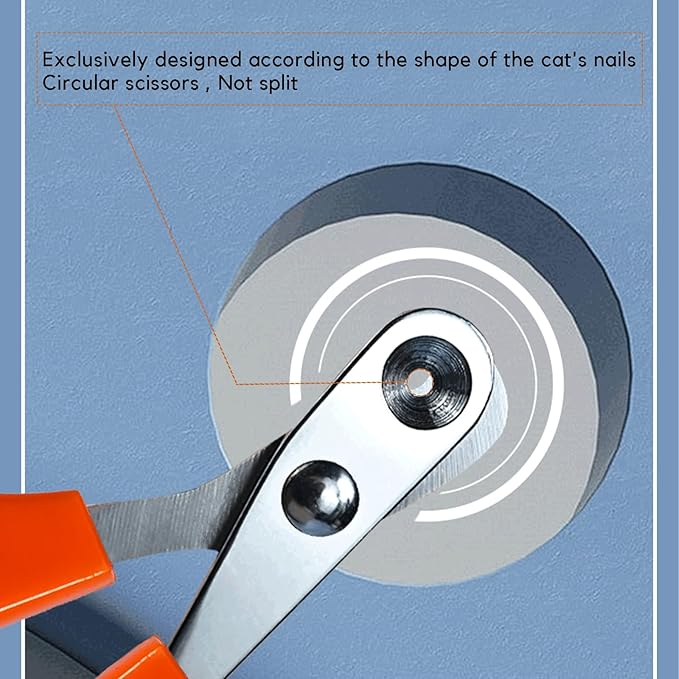 Trumoon Easy Cat Claw Trimmers with Circular Guard- Avoid Over Cutting Meow Nail Clippers for Cats Who Like to Struggle - Professional Grooming Tool for Kitten Cat-Mewly Pet