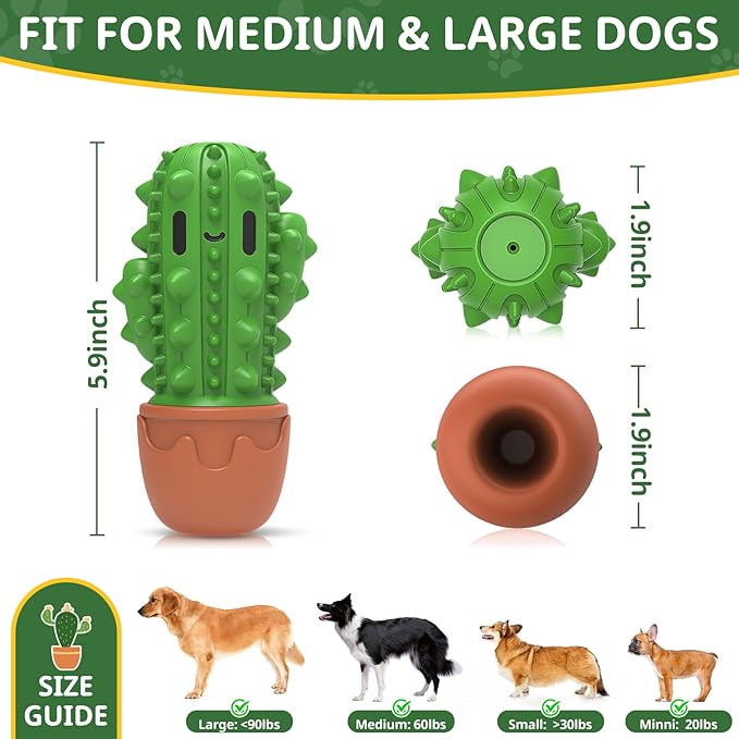 Dog Chew Toys Toothbrush Stick Teeth Cleaning Brush Dental for Medium Large Dog, Puppy Christmas,Easter Birthday Gifts,Outdoor Dog Squeaky Toys for Aggressive Chewers Tough Toys Interactive-Mewly Pet