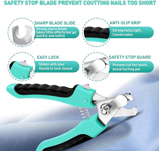 Dog Brush Kit for Grooming Short & Long Haired Dogs & Cats, 5 in 1 Pet Grooming Set for Small Animals, 5 PCS Puppy Self-Cleaning Slicker Brush and Pet Comb for Shedding Medium & Large Dogs-Mewly Pet