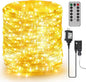 Ultra Long LED String Lights - 328ft 1000LEDs 8 Modes Dimmable Fairy Lights, Waterproof UL Listed Plug Copper Wire with Clear Casing and Remote Control for Room, Patio, Wedding, Party (Upgraded)