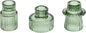 Vixdonos Taper Glass Candlestick Holders Tealight Candle Holders for Table Centerpieces, Wedding Decor and Dinner Party (3 Pcs, Green)