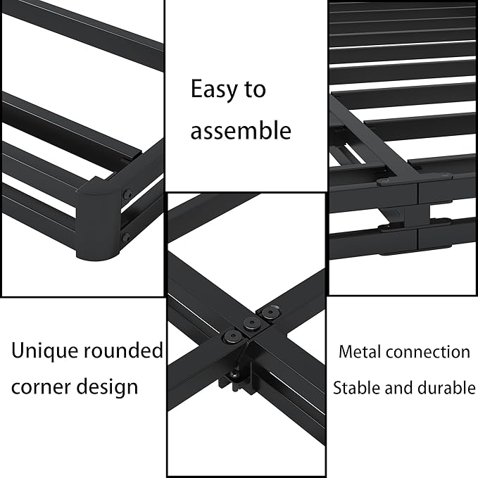 Low Profile Box Spring Full - 3 Inch Box Spring Full Heavy Duty Bed Foundation Metal Bed Base Easy Assembly
