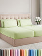 Split King 7 Piece Sheet Set - Comfy Breathable & Cooling - Soft Hotel Luxury Bedding Set with 8-16 Inch Deep Pockets - 1 Flat & 2 Fitted Sheet & 4 Pillowcases - Wrinkle Free & Easy Care - Light Sage