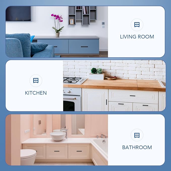 Ravinte 20 Pack Black Cabinet Pulls 3-3/4 Inch Square Kitchen Cabinet Handles Matte Black Kitchen Hardware for Drawer Pulls Drawer Handles Come with Screwdriver