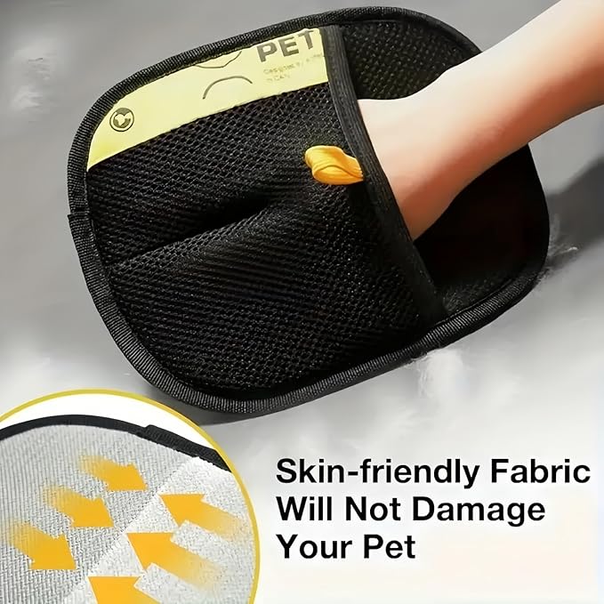 2PCS Pet Hair Remover Gloves, Pet Hair Removal Tool, Reusable Removal Tool for Couch, Furniture, Carpet, Car Seat, Cat Grooming Tools-Mewly Pet