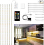 DAYBETTER Under Cabinet Lights, 6 PCS Under Cabinet Lighting with Remote, Dimmable LED Strip Lights for Bedroom, LED Lights for Kitchen Cabinet, Counter Shelf 2700K-6500K Warm to Daylight White, 9.8ft