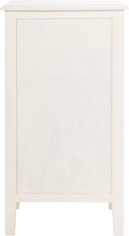 Safavieh Home Collection Everly Drawer , Vintage White 1-Drawer 2 Removable Baskets Side Table